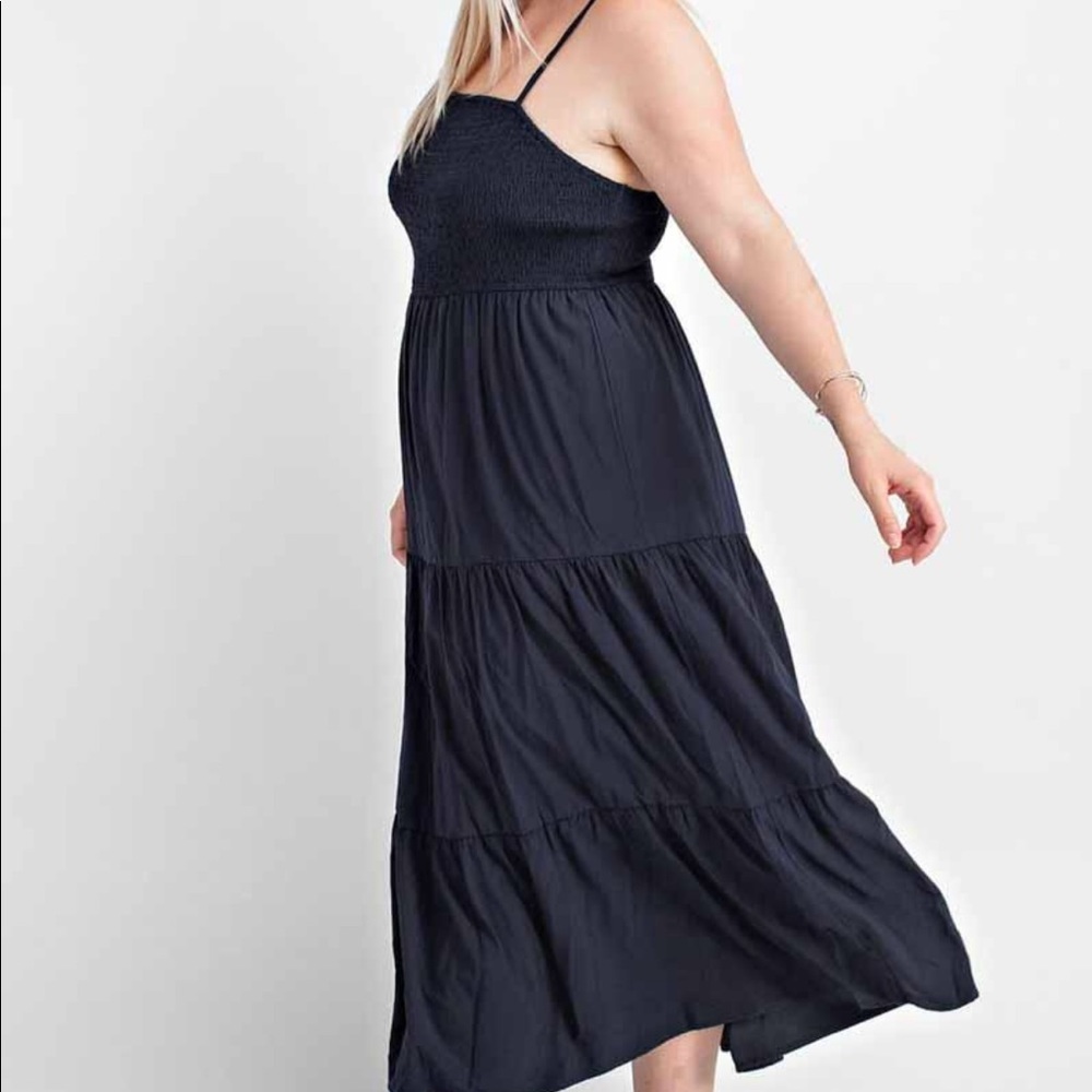 PLUS Smock Maxi Dress